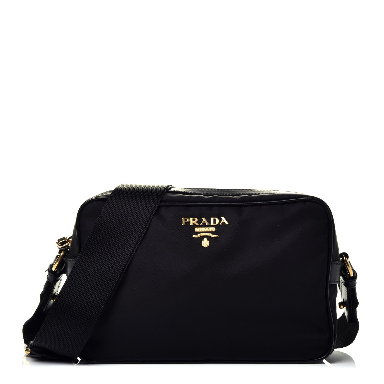 Prada Tessuto Nylon Soft Calf Camera Bag Black 1 of 9