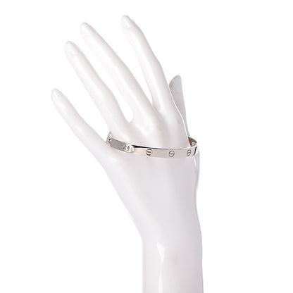 Cartier 18K White Gold LOVE Bracelet 19 2 of 5