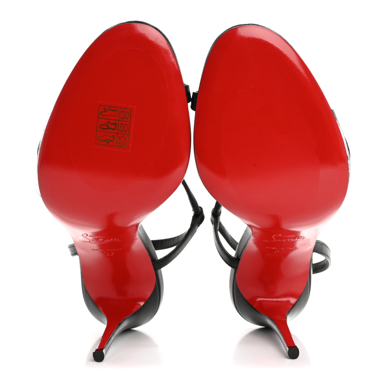 Christian Louboutin Kid PVC Rosalie 100 Sandals 37 Black 6 of 9