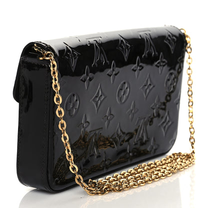 Louis Vuitton Vernis Pochette Felicie Chain Wallet Amarante 4 of 10