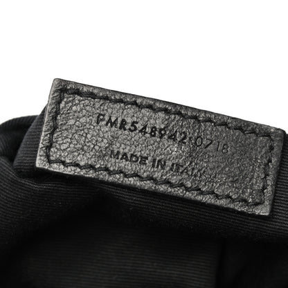 Saint Laurent Patent Crocodile Embossed Lambskin Monogram Medium Niki Chain Satchel Black 7 of 19