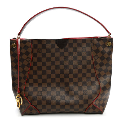 Louis Vuitton Damier Ebene Caissa Hobo Cherry 1 of 9