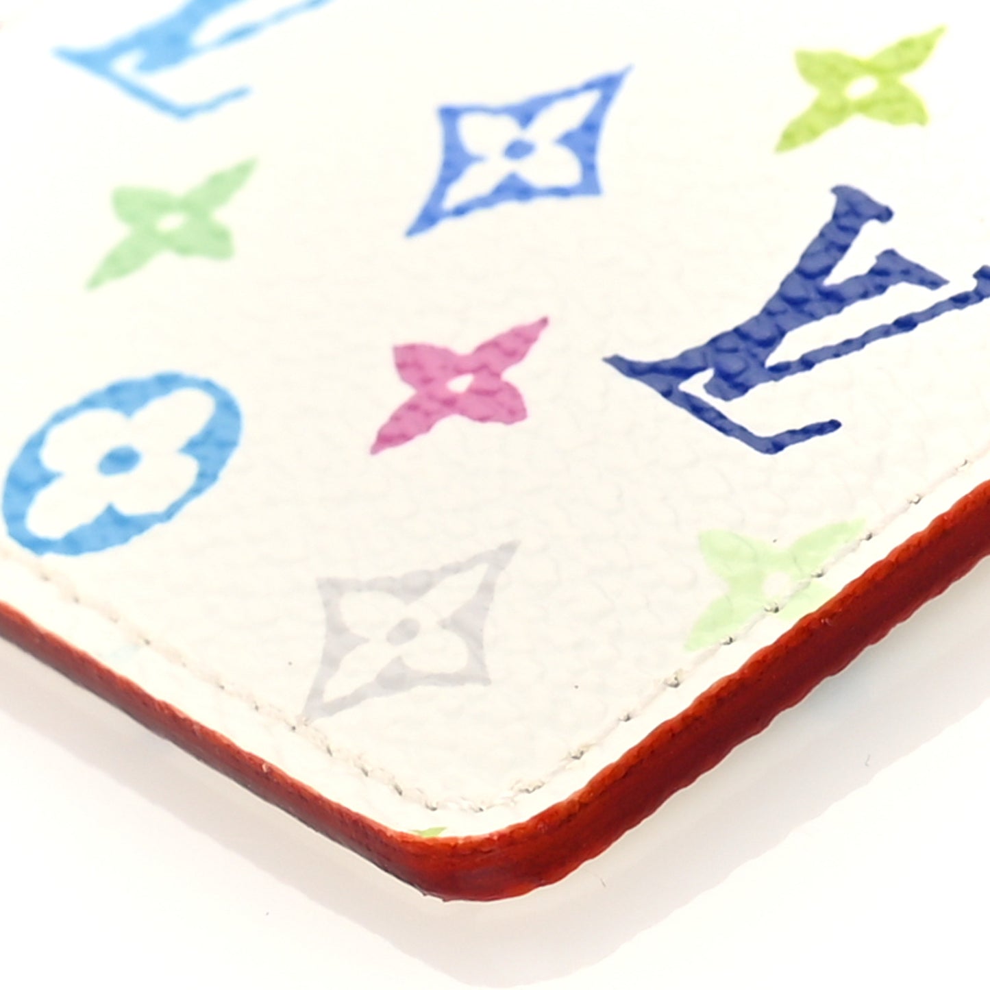 Monogram Multicolor Mirror and Case Pouch White