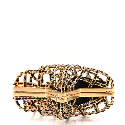 Chanel Metal CC Star Minaudiere Crossbody Gold Black 4 of 10
