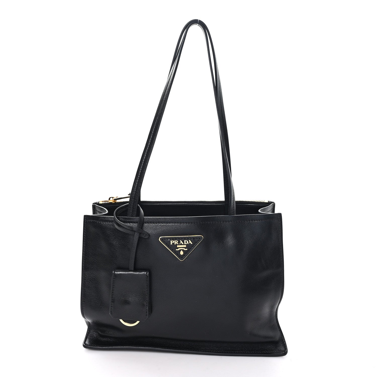 Prada Glace Calfskin Tote Black 1 of 10