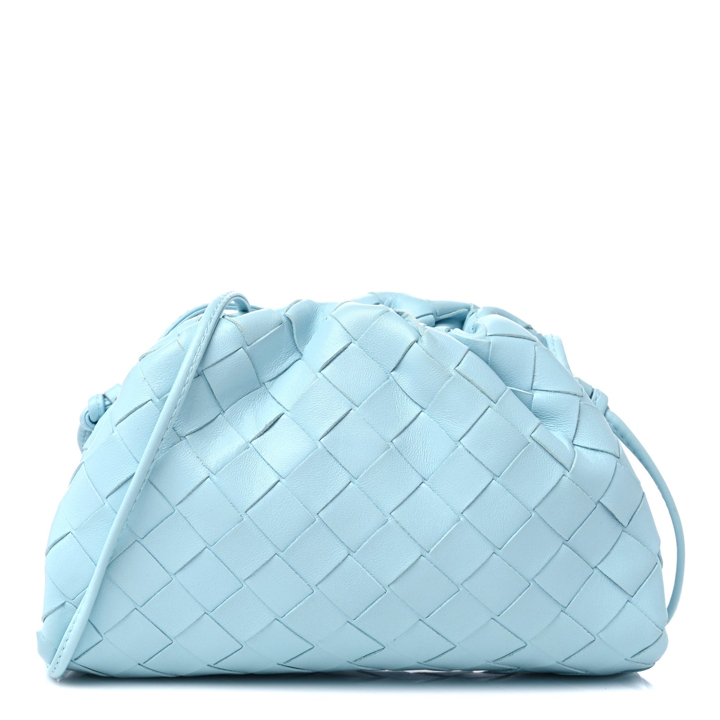 Nappa Intrecciato The Mini Pouch Topazio Silver
