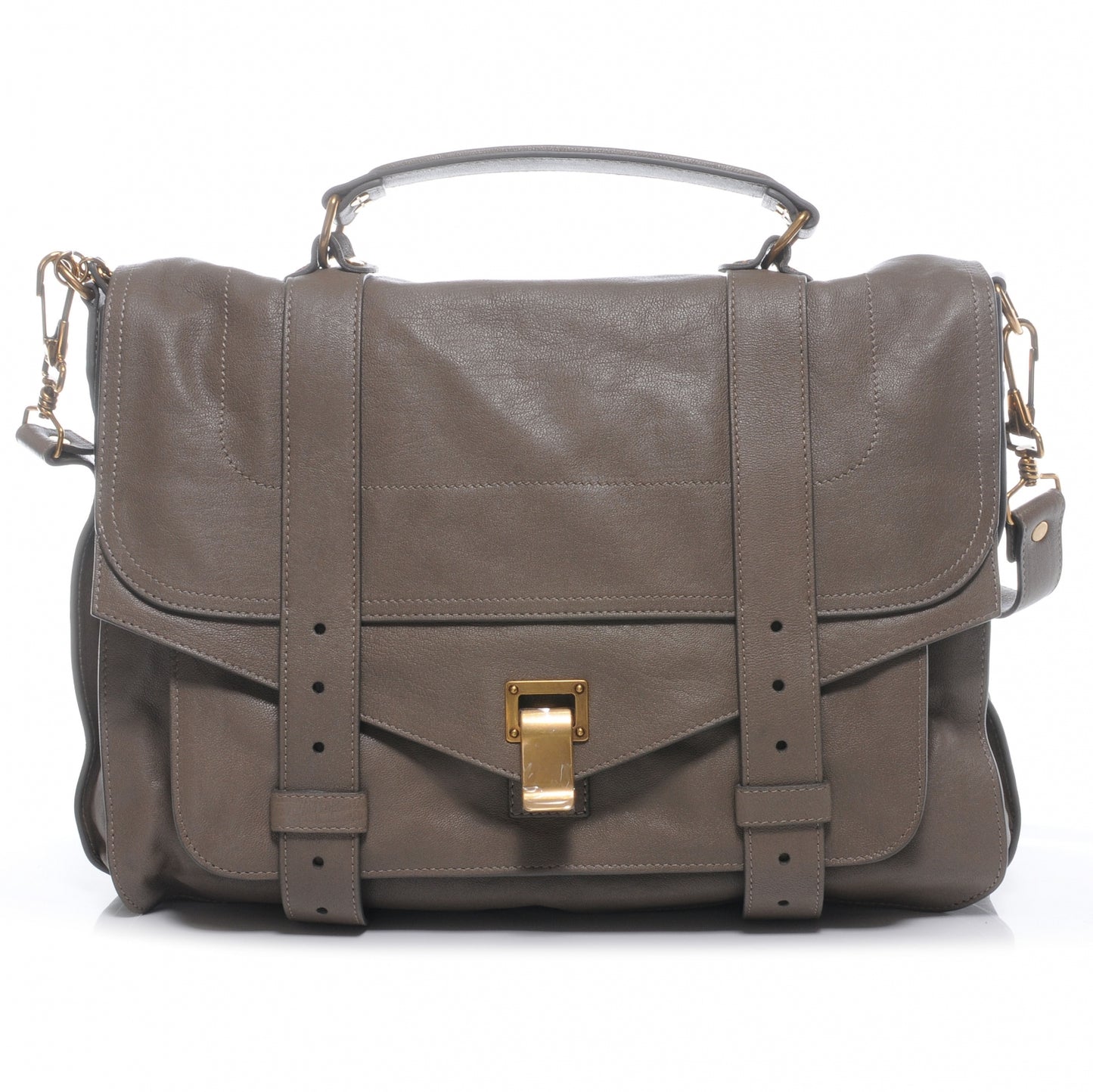 Lambskin PS1 Large Satchel Smoke