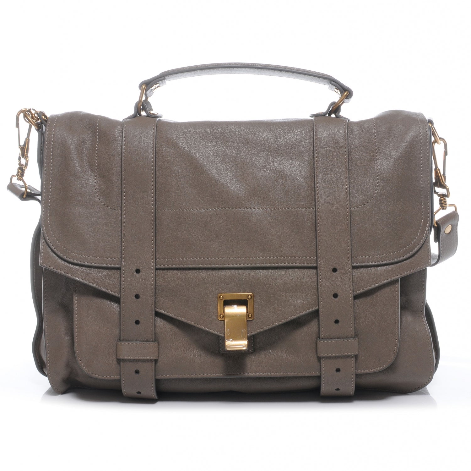 Proenza Schouler Lambskin PS1 Large Satchel Smoke 1 of 8