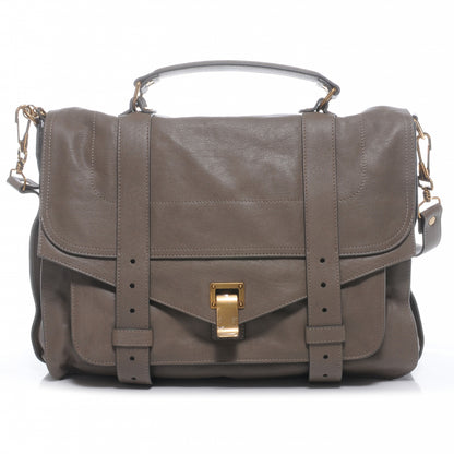 Proenza Schouler Lambskin PS1 Large Satchel Smoke 1 of 8