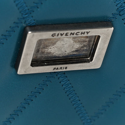 Givenchy Goatskin Quilted GV3 Mini Pocket Convertible Bag Blue 11 of 14