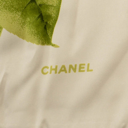Chanel Silk Camellia Flower Scarf White 3 of 5