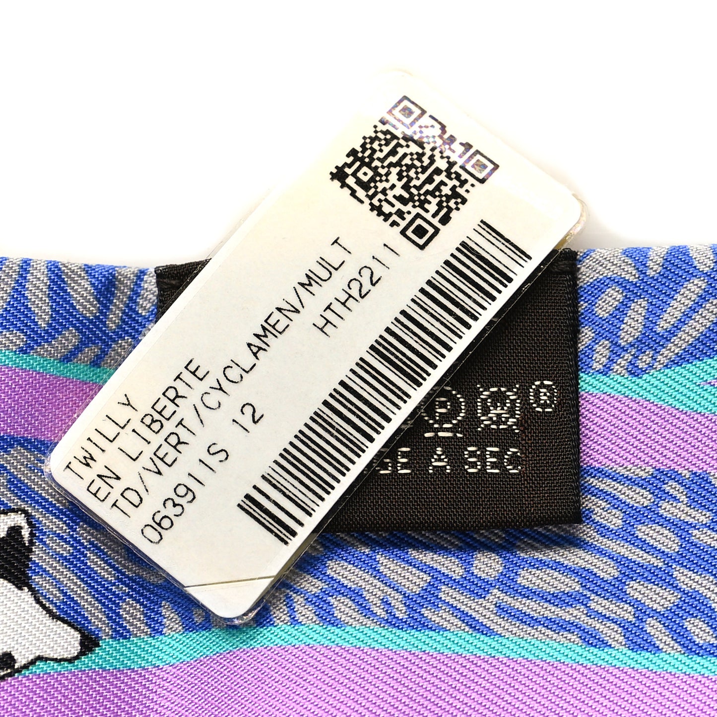 Silk En Liberte Twilly Vert Cyclamen Multicolor