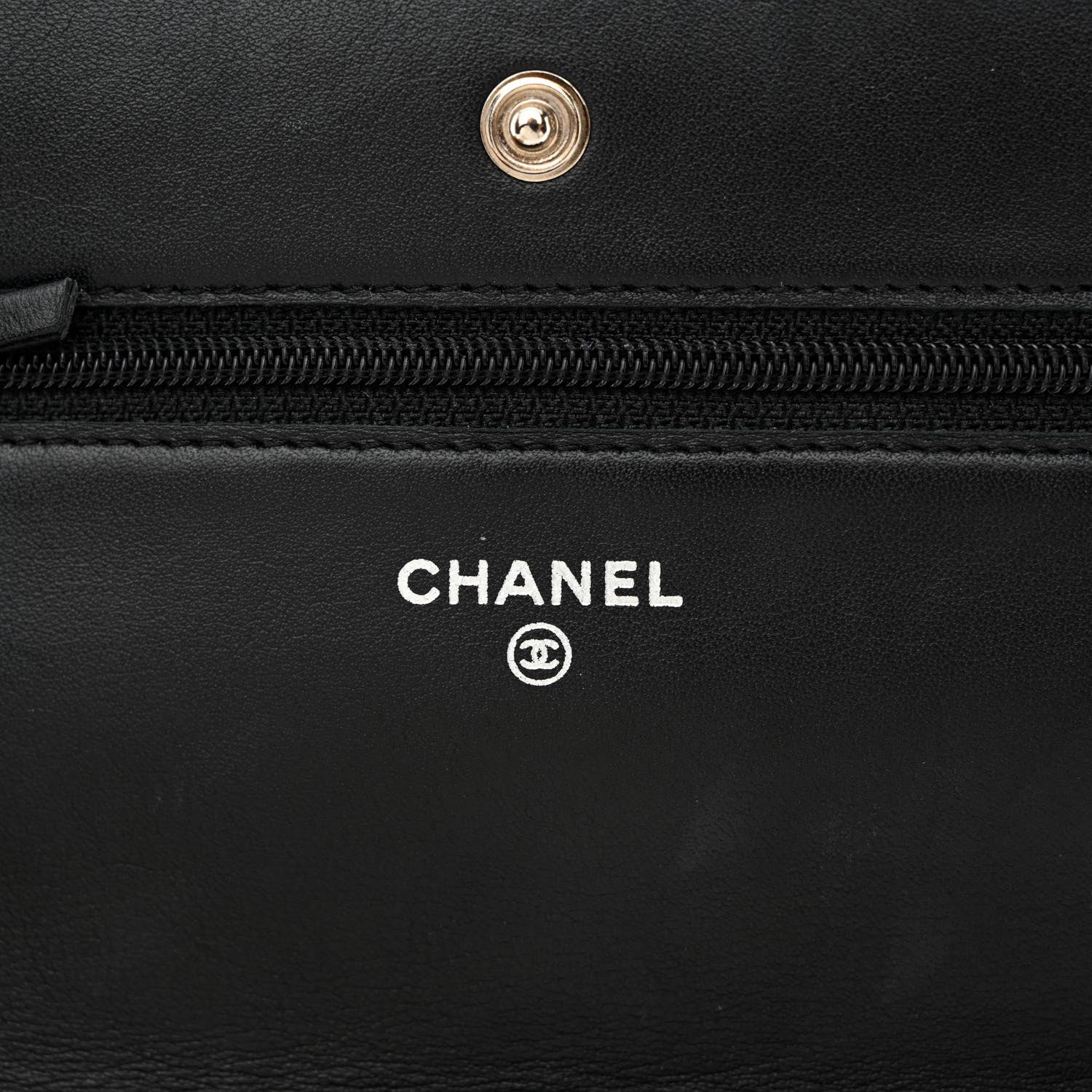 Chanel Patent Quilted Wallet On Chain WOC Black 6 of 13