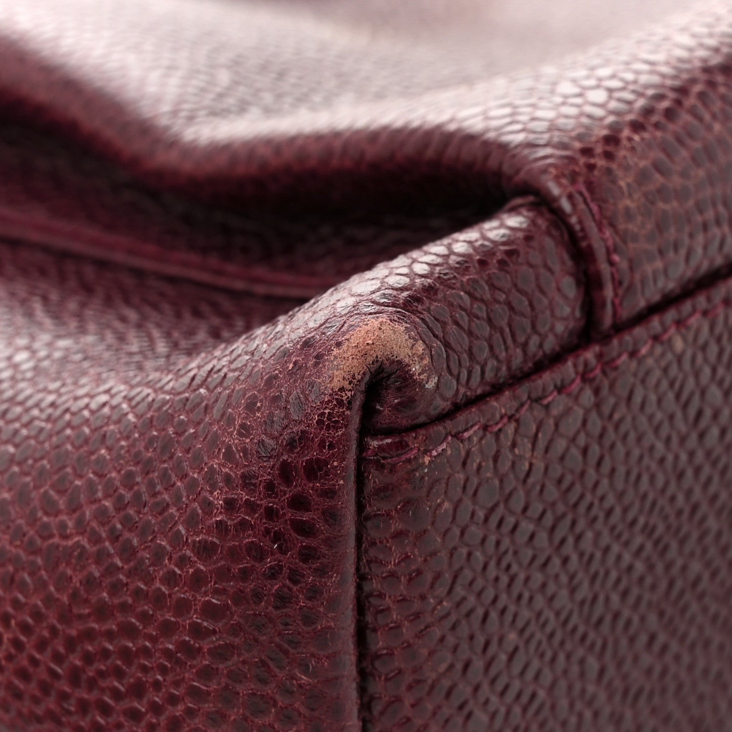 Chanel Caviar Flap Shoulder Bag Burgundy 14 of 16