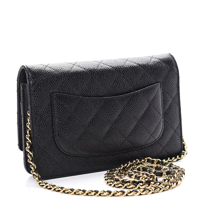 Chanel Caviar Quilted Wallet On Chain WOC Black 2 of 10