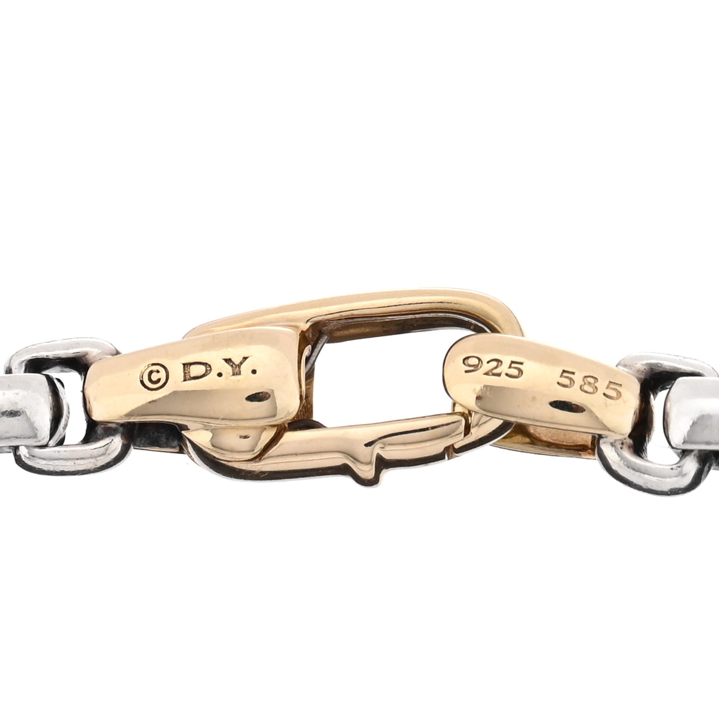 Sterling Silver 14K Yellow Gold 4mm Box Chain Bracelet