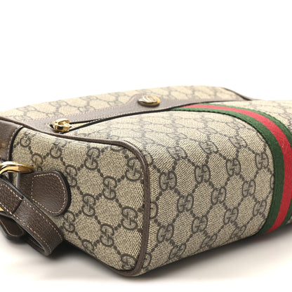 Gucci GG Supreme Monogram Web Small Ophidia Shoulder Bag Brown 9 of 10