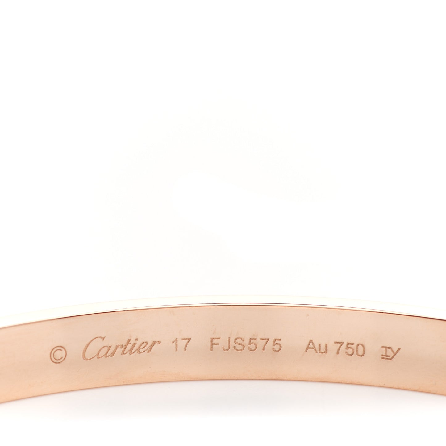 18K Pink Gold LOVE Bracelet 17