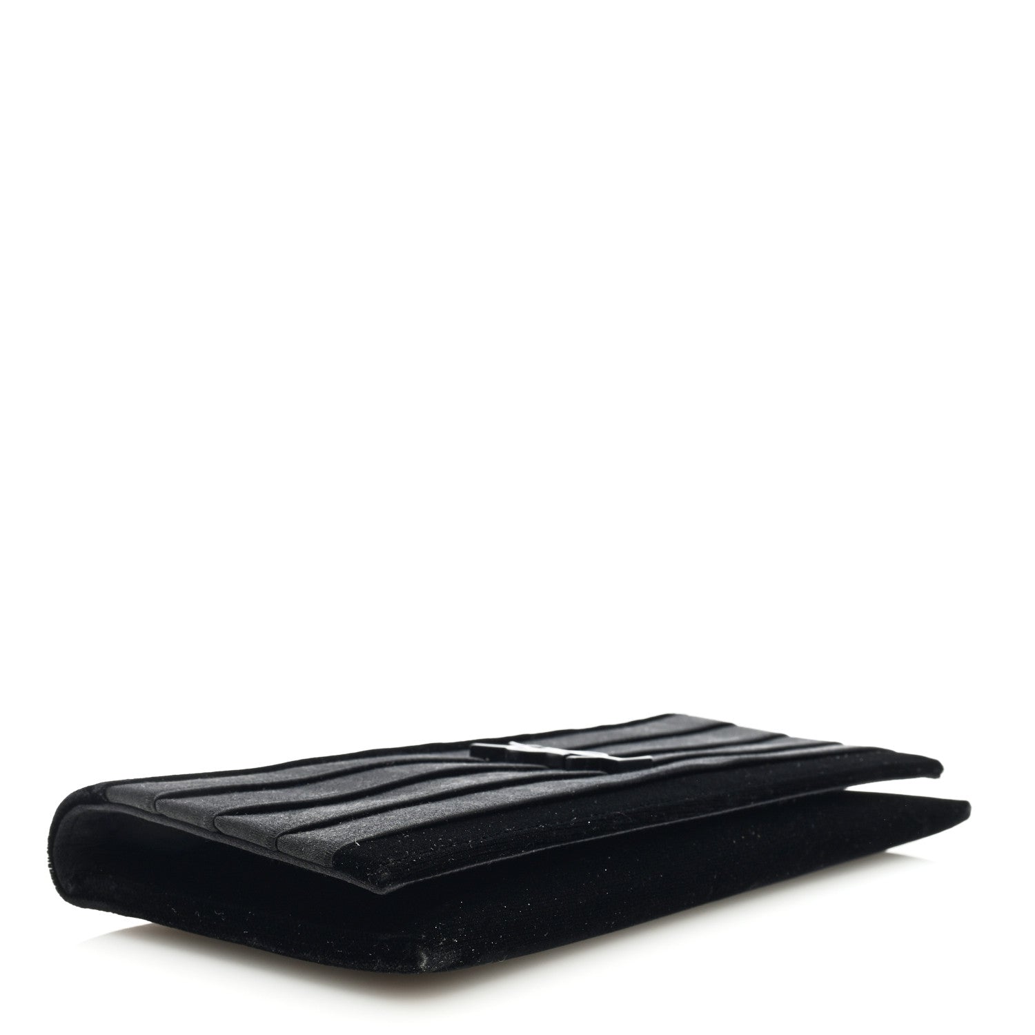 Saint Laurent Velvet Satin Monogram Smoking Clutch Black 4 of 6