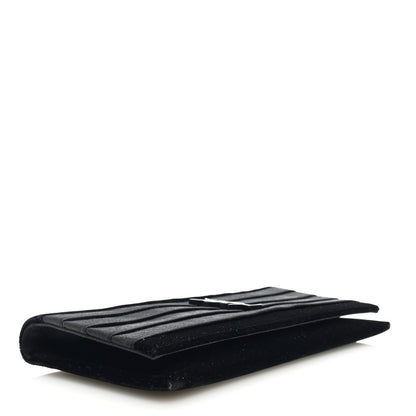 Saint Laurent Velvet Satin Monogram Smoking Clutch Black 4 of 6
