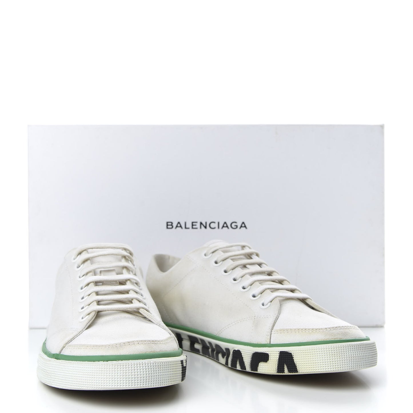 Cotton Canvas Distressed Match Trainers Sneakers 40 White