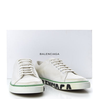 Balenciaga Cotton Canvas Distressed Match Trainers Sneakers 40 White 9 of 9