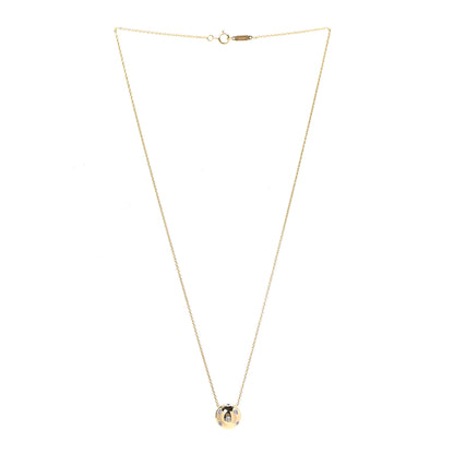 Tiffany 18K Yellow Gold Platinum Diamond Etoile Ball Pendant Necklace 3 of 6