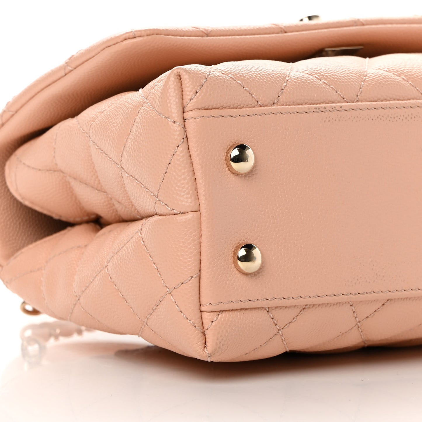 Caviar Quilted Mini Coco Handle Flap Light Pink