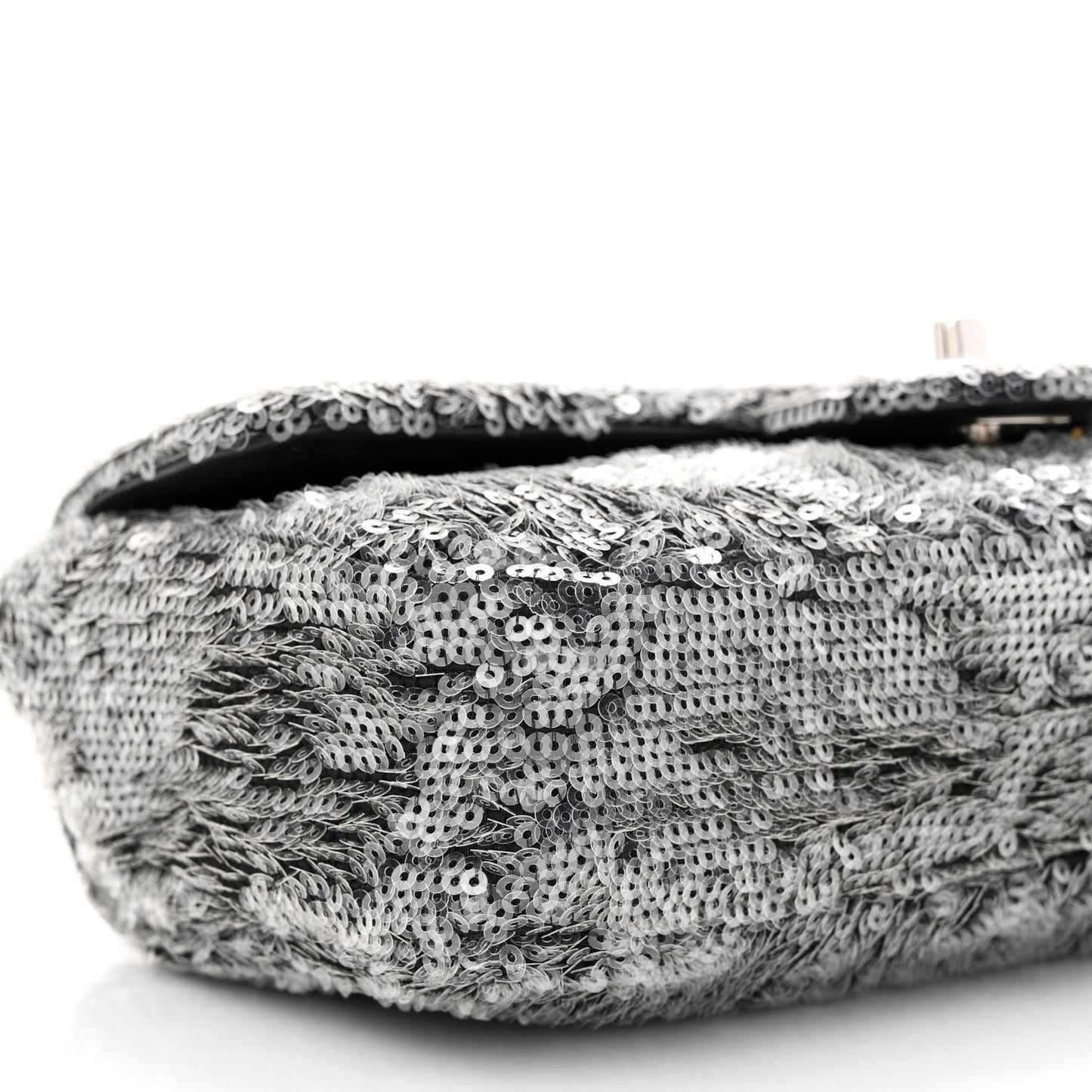 Sequin Mini Rectangular Flap Silver
