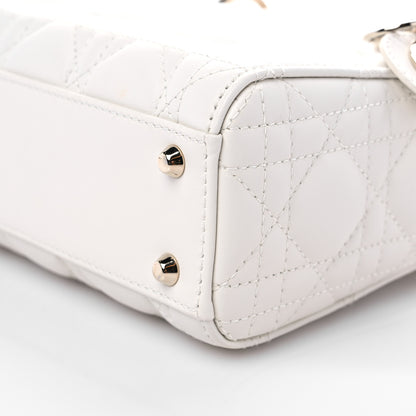 Christian Dior Lambskin Cannage Mini Lady Dior Latte 8 of 9