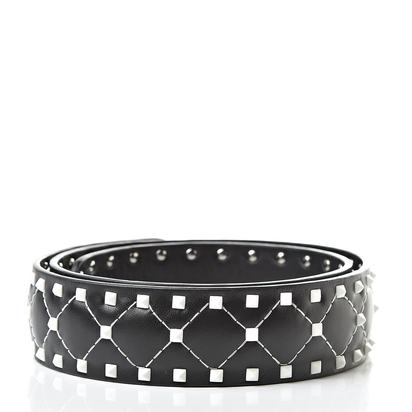 Lambskin Free Rockstud Spike Shoulder Strap Black