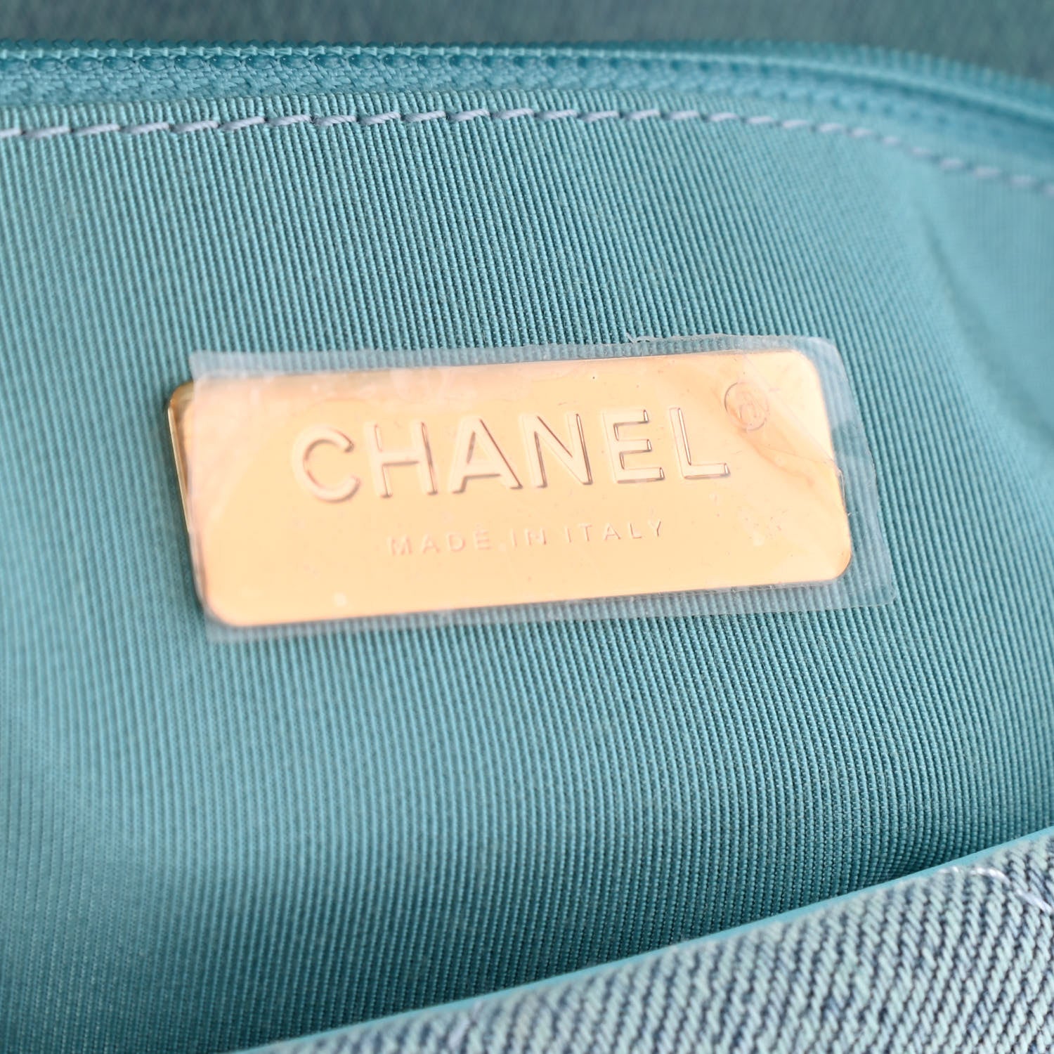 Chanel Denim Quilted Medium Chanel 19 Flap Neon Blue 6 of 10