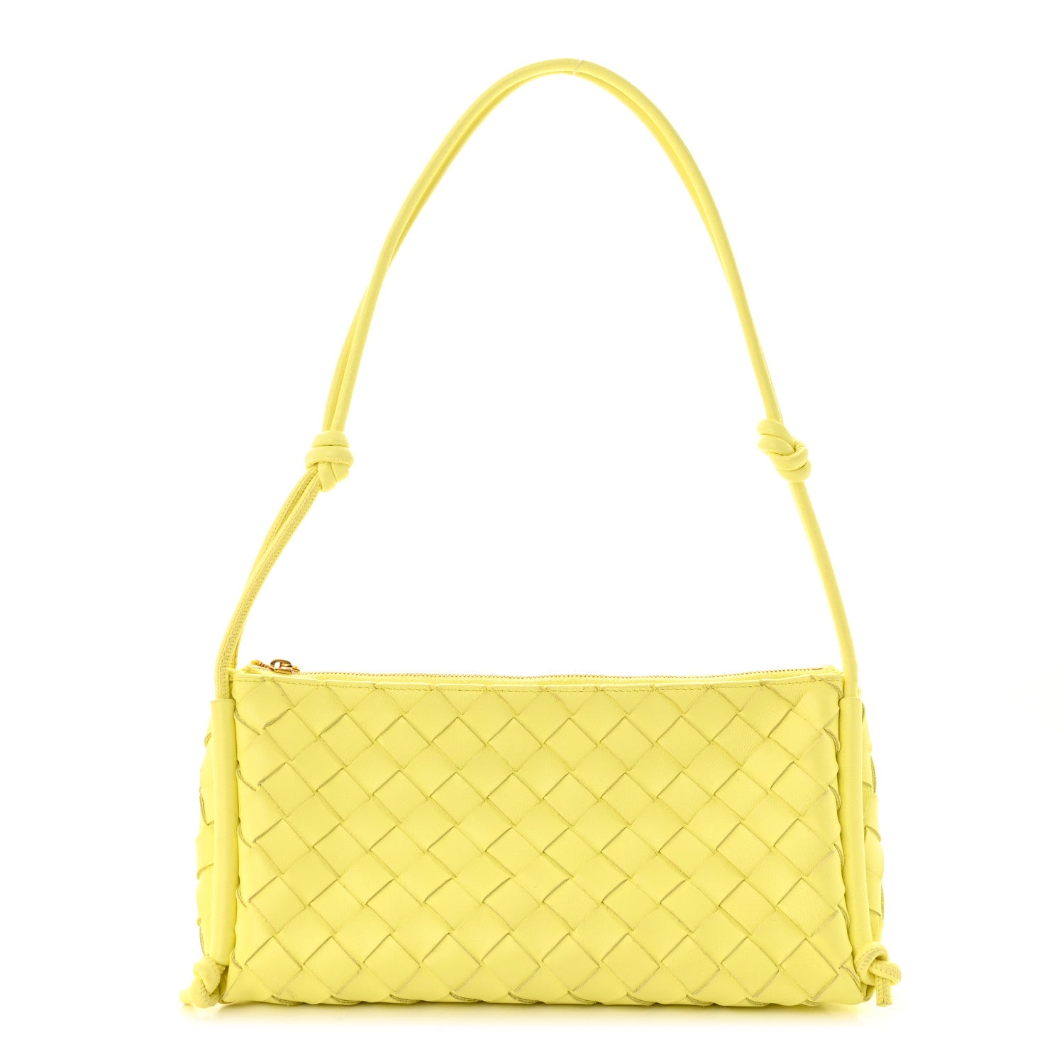 Bottega Veneta Nappa Intrecciato Pouch On Strap Lantern Gold 1 of 9