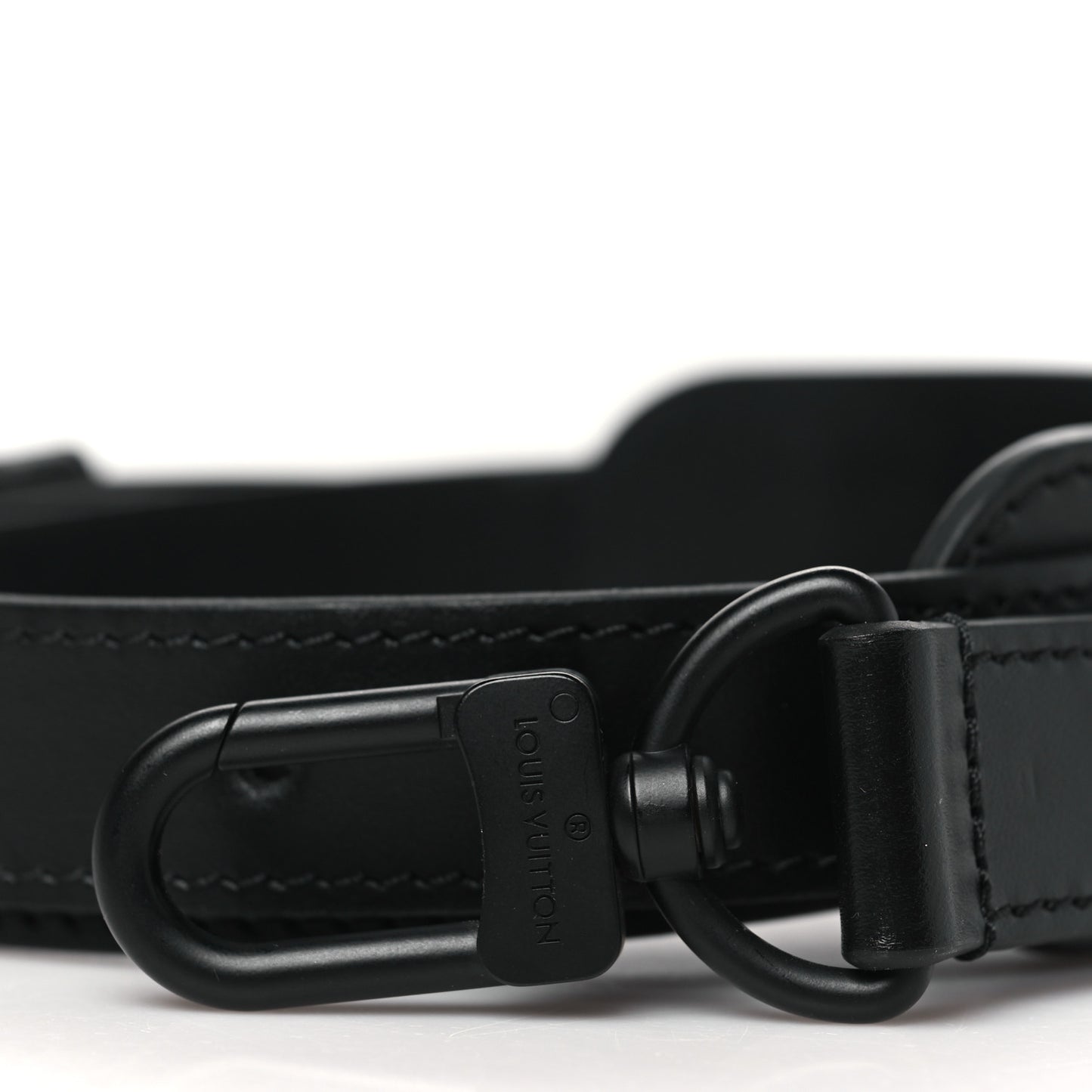 Calfskin Adjustable Keepall Bandouliere Shoulder Strap Matte Black