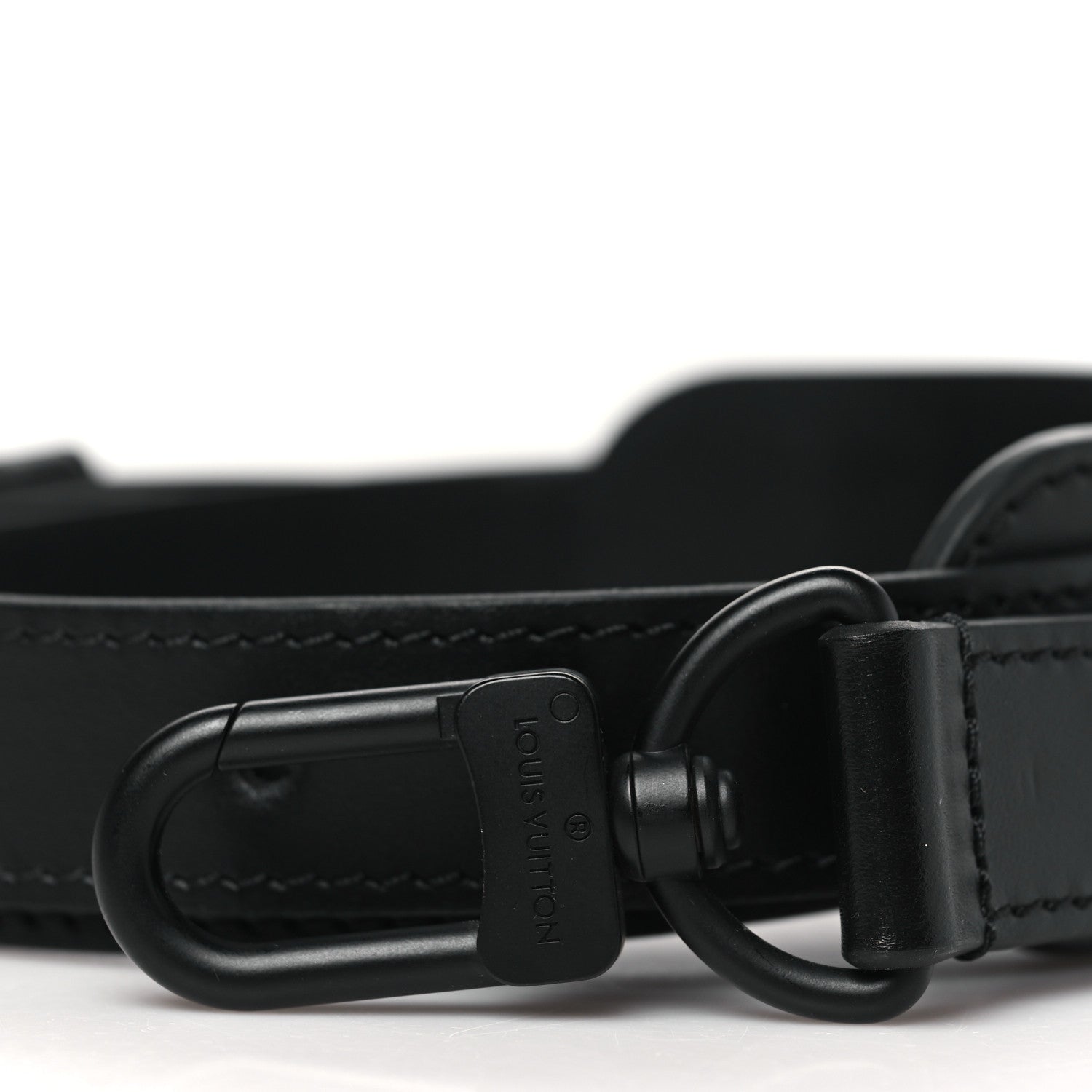 Louis Vuitton Calfskin Adjustable Keepall Bandouliere Shoulder Strap Matte Black 2 of 4