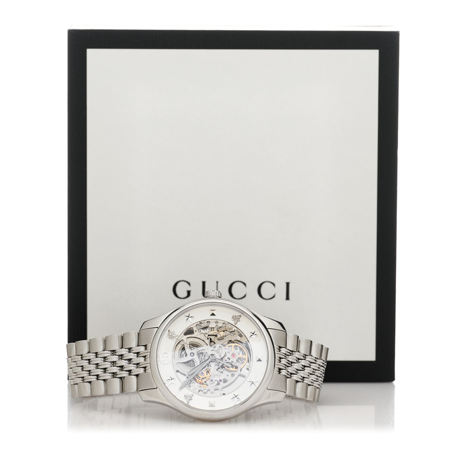 Stainless Steel 40mm G-Timeless Skeleton Charm Automatic Watch