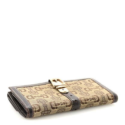 Gucci Monogram Buckle Continental Wallet Brown 4 of 8