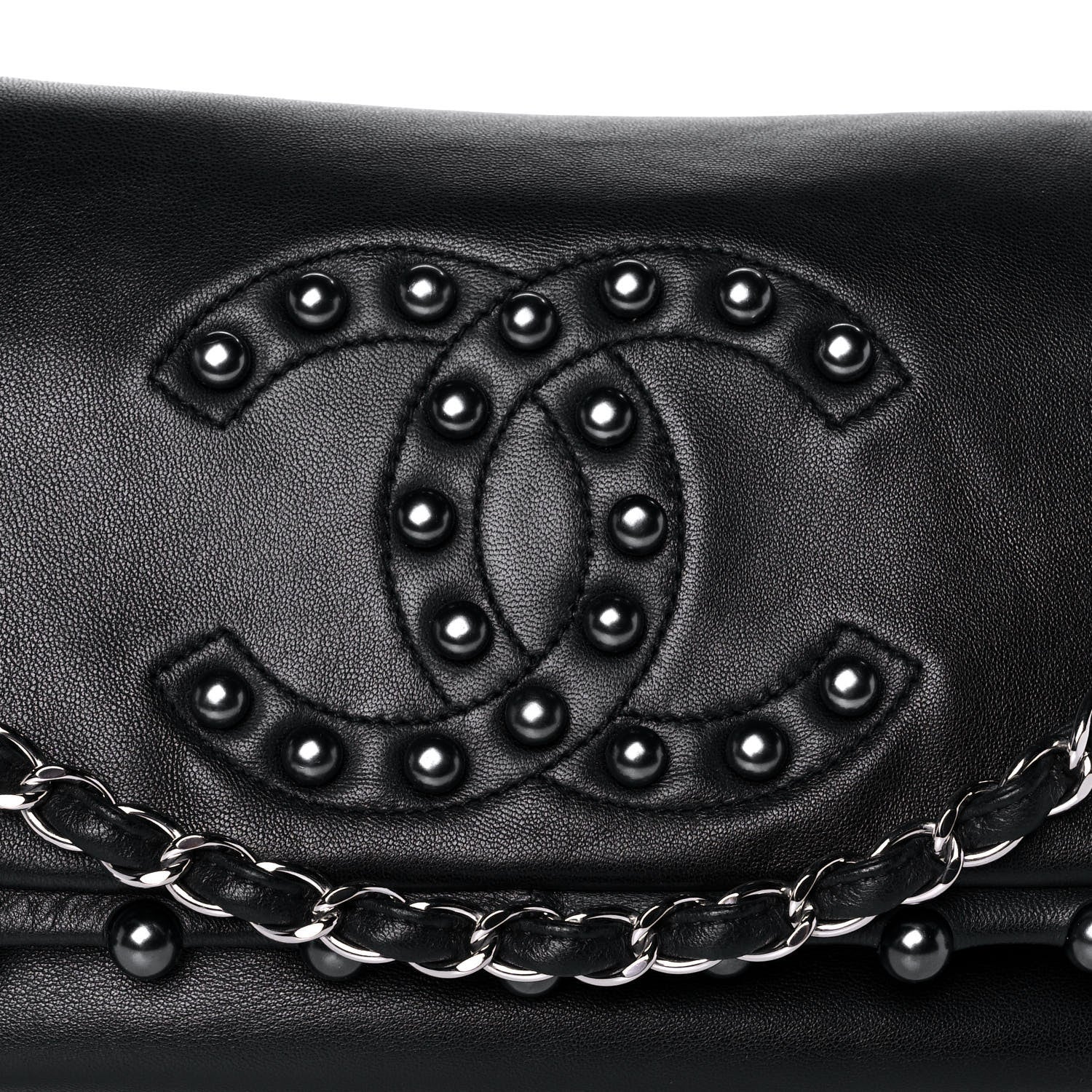 Chanel Lambskin Pearl Obsession Flap Black 8 of 14