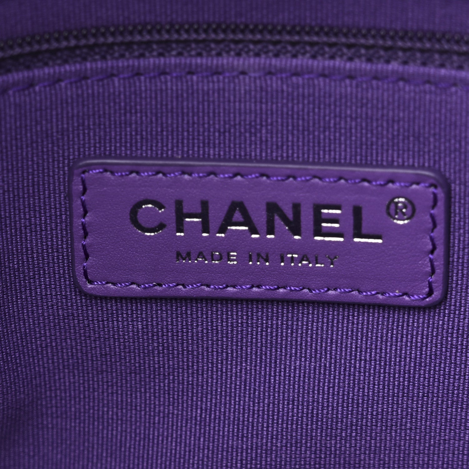 Chanel Shaded Calfskin Small Deauville Tote Purple Blue 7 of 12