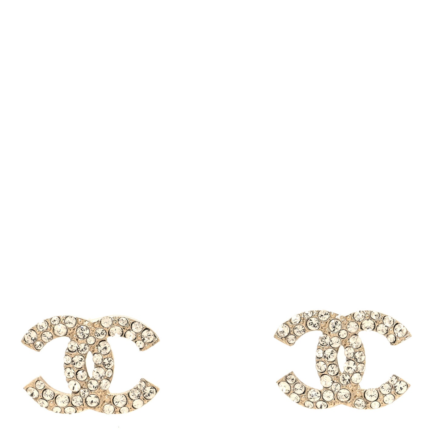 Crystal CC Earrings Gold