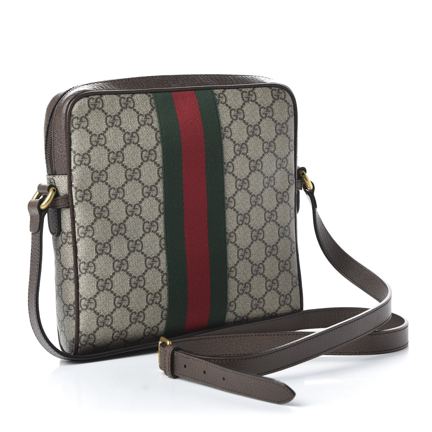 Gucci GG Supreme Monogram Web Small Ophidia Messenger Bag Brown 3 of 10