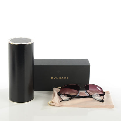 Bulgari Crystal Aviator Sunglasses 6080-B Black 7 of 7