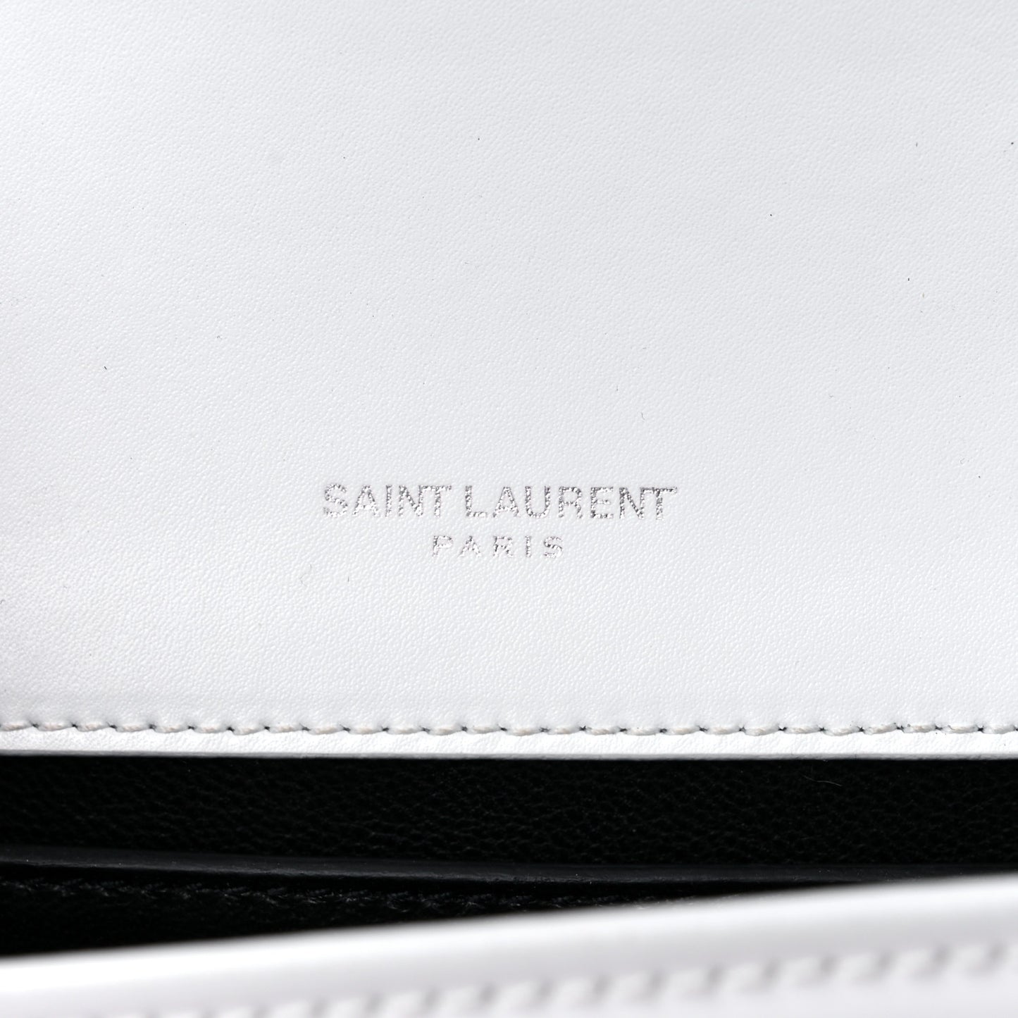 Smooth Calfskin Small Monogram Kate Satchel Optical White