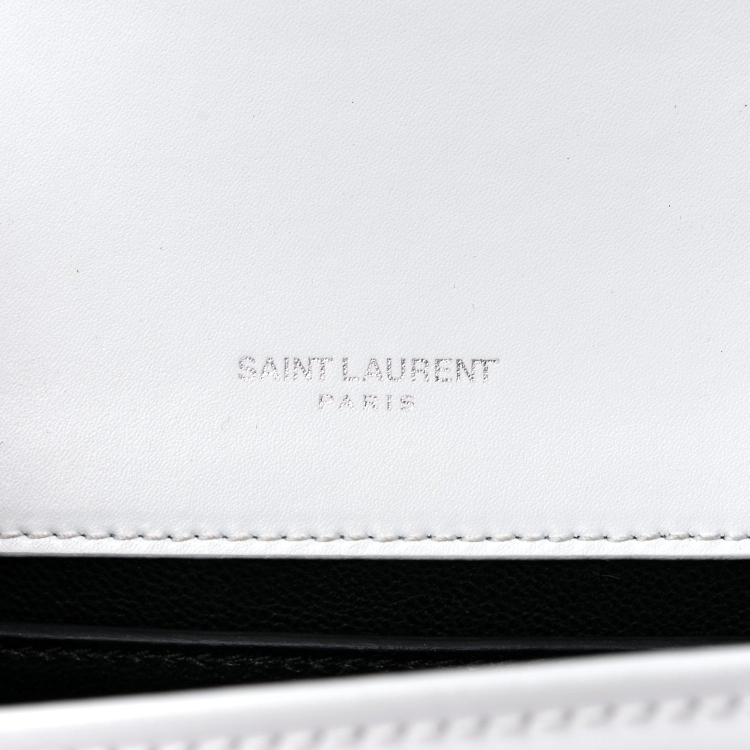 Saint Laurent Smooth Calfskin Small Monogram Kate Satchel Optical White 6 of 11