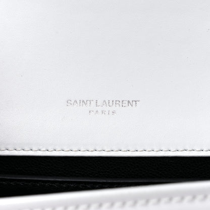 Saint Laurent Smooth Calfskin Small Monogram Kate Satchel Optical White 6 of 11