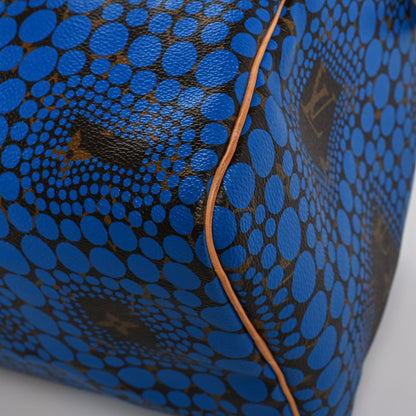 Louis Vuitton Monogram Kusama Town Speedy 30 Blue 12 of 12