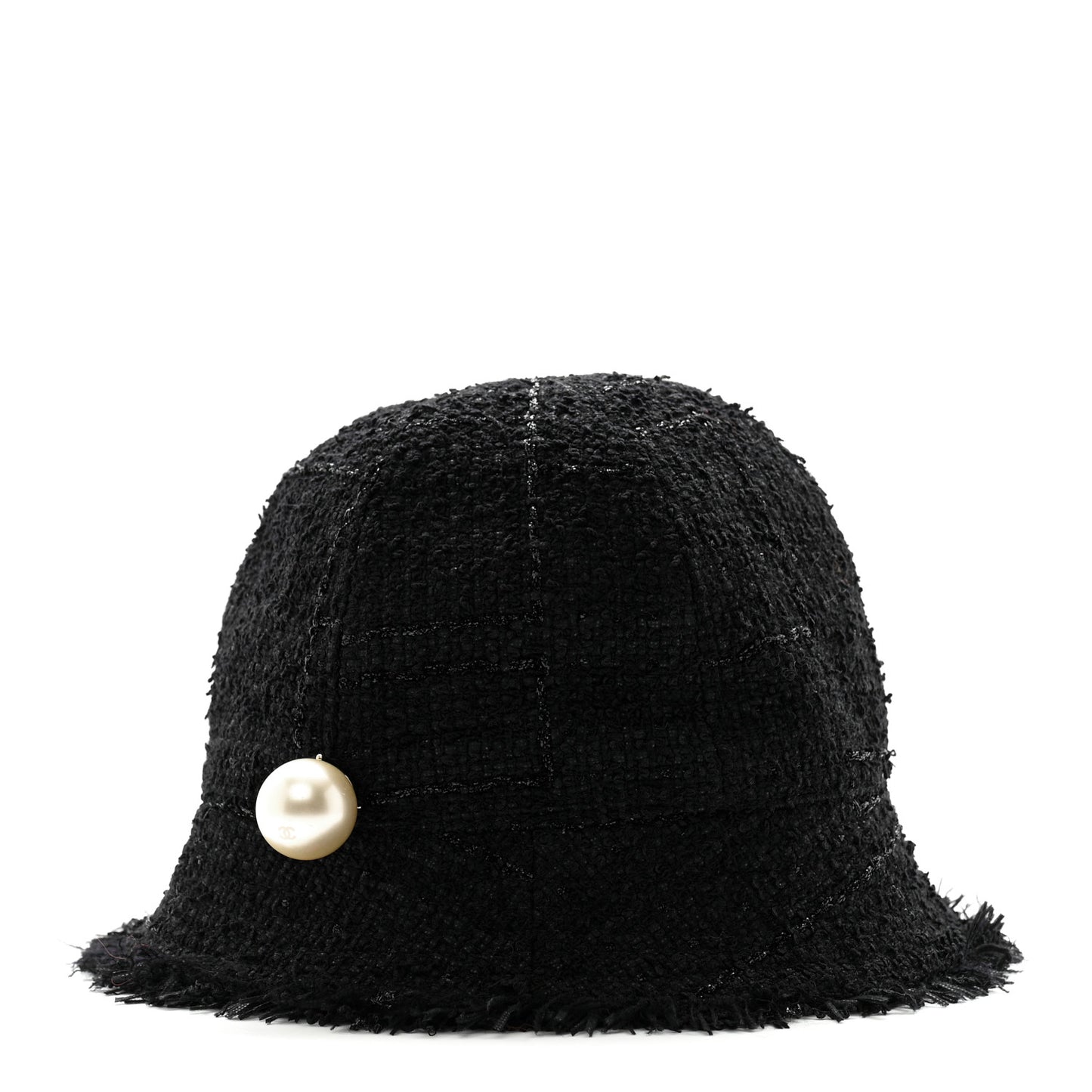 Tweed Pearl Bucket Hat 58 Black