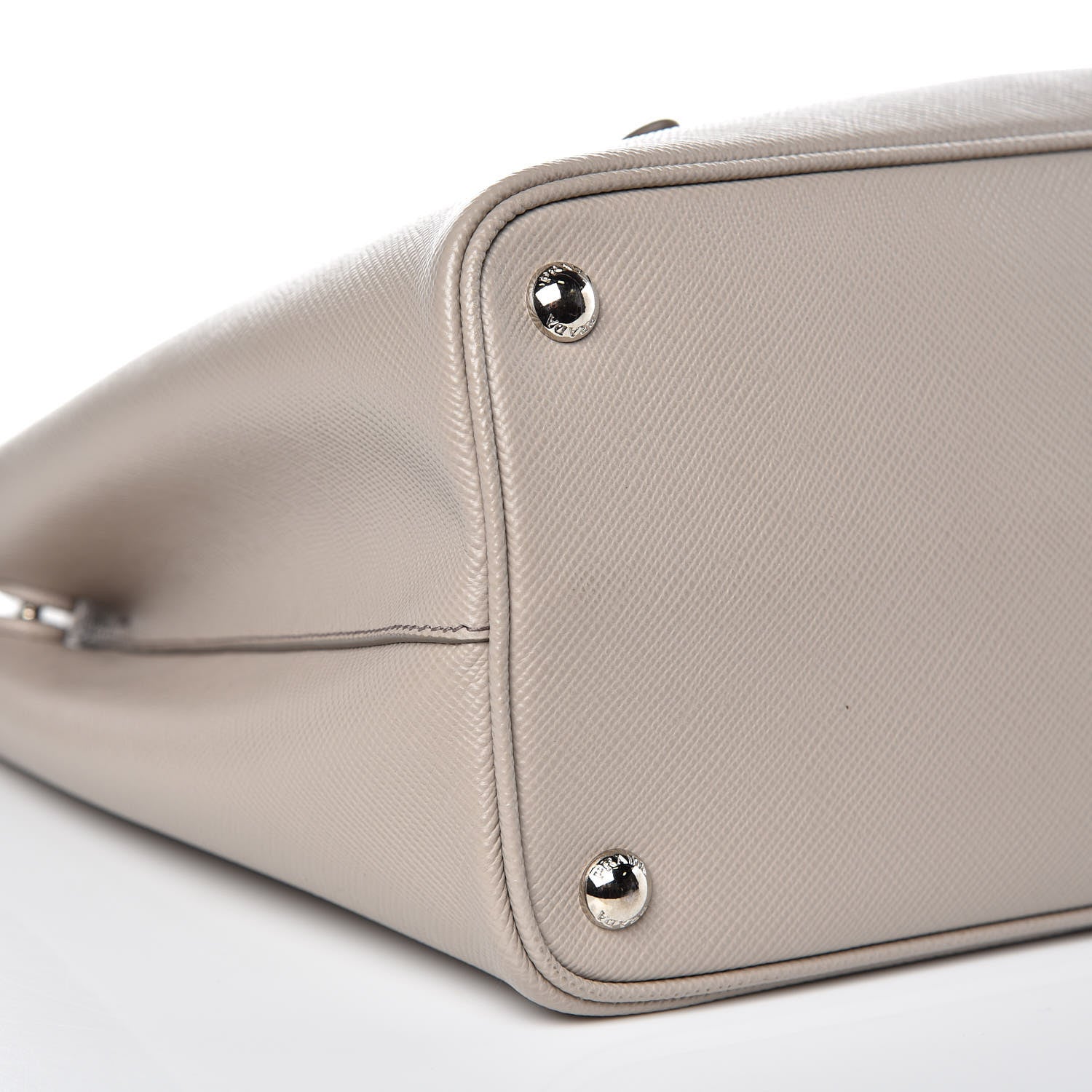 Prada Saffiano Cuir Small Double Handle Tote Pomice 7 of 8