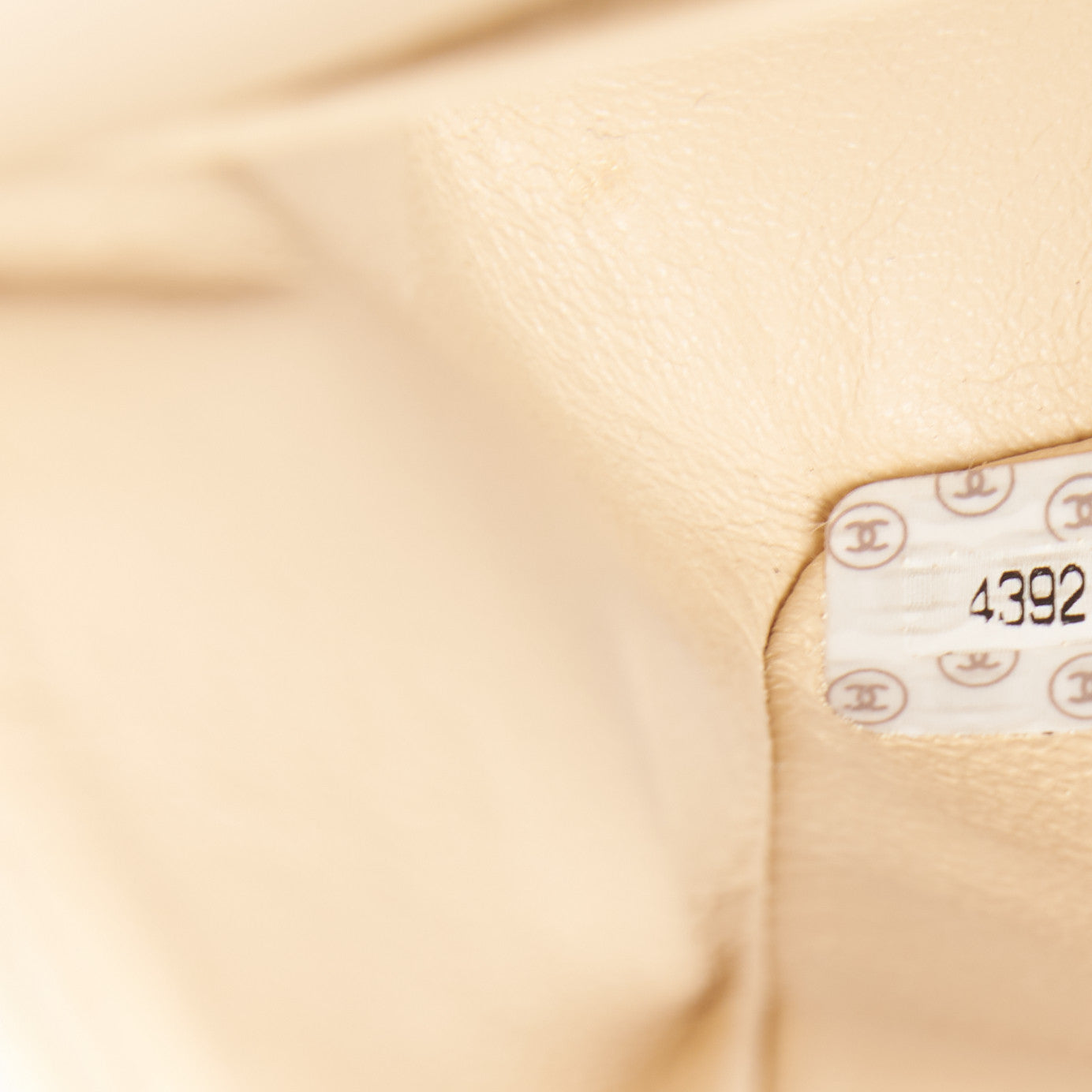 Lambskin Quilted Medium Double Flap Light Beige