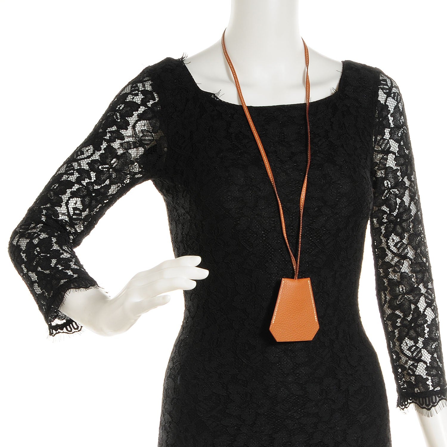 Hermes Togo Clochette Key Holder Necklace Gold 2 of 4